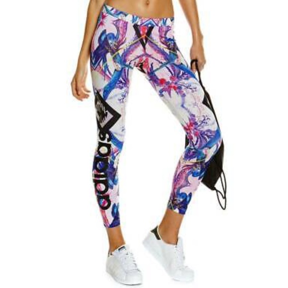 adidas Pants - Adidas x FARM Optic Bloom Florera Bird Leggings XS